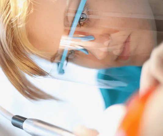 Dentist working